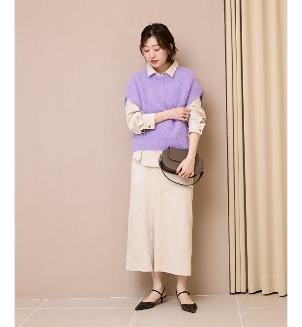  「《WEB限定アイテム》ソフトシャギーニットベスト」|ベスト・ジレ|