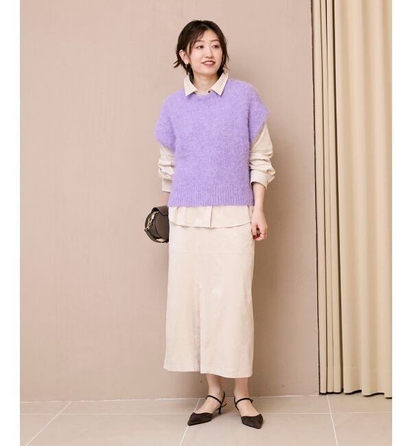  「《WEB限定アイテム》ソフトシャギーニットベスト」|ベスト・ジレ|