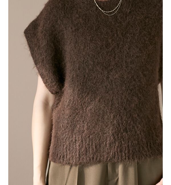  「《WEB限定アイテム》ソフトシャギーニットベスト」|ベスト・ジレ|