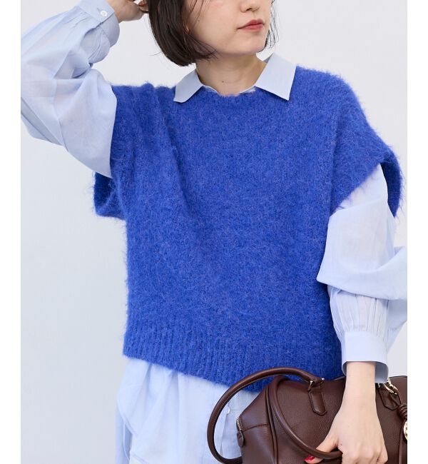  「《WEB限定アイテム》ソフトシャギーニットベスト」|ベスト・ジレ|