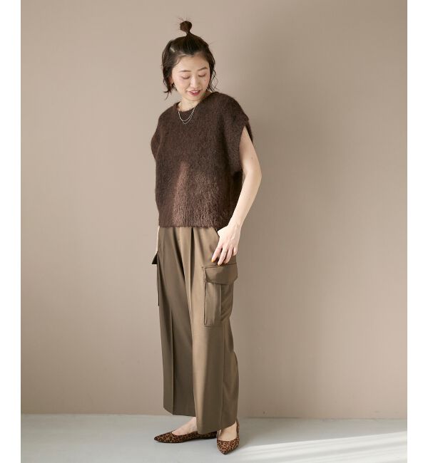  「《WEB限定アイテム》ソフトシャギーニットベスト」|ベスト・ジレ|