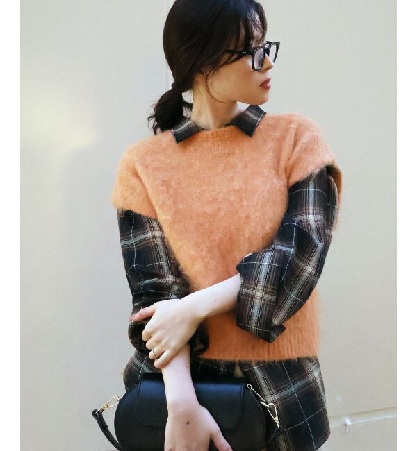  「《WEB限定アイテム》ソフトシャギーニットベスト」|ベスト・ジレ|