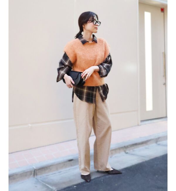  「《WEB限定アイテム》ソフトシャギーニットベスト」|ベスト・ジレ|