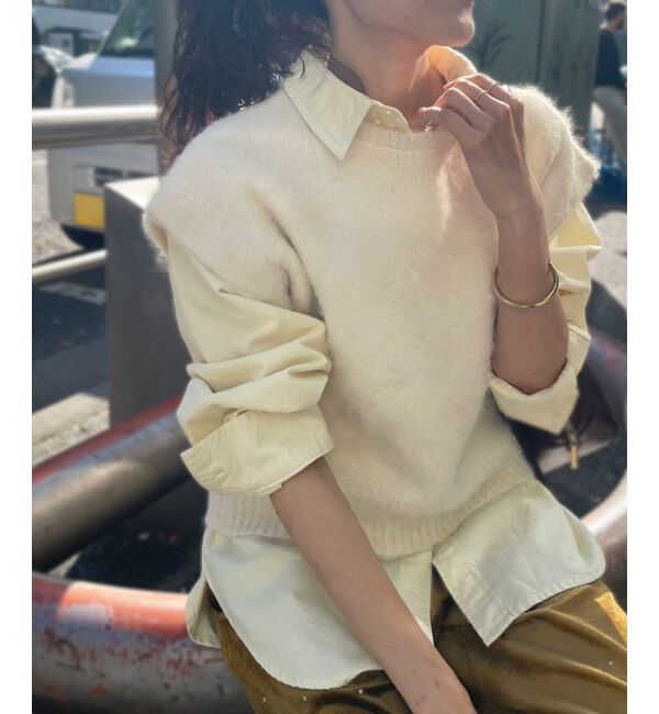  「《WEB限定アイテム》ソフトシャギーニットベスト」|ベスト・ジレ|