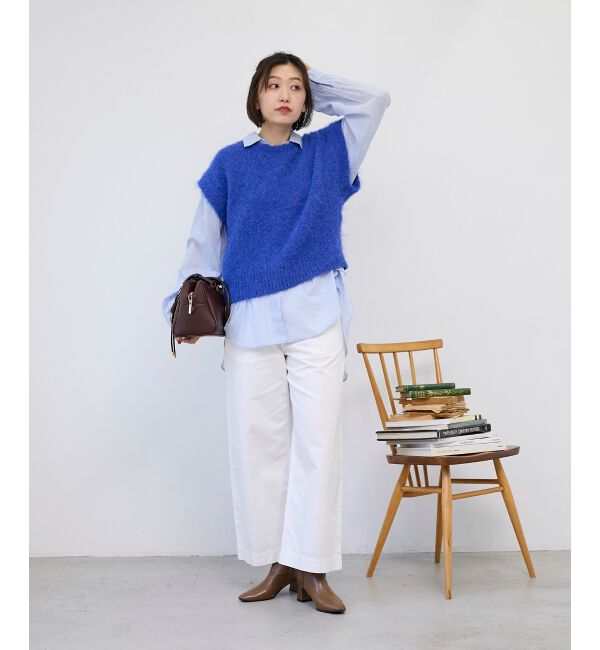  「《WEB限定アイテム》ソフトシャギーニットベスト」|ベスト・ジレ|