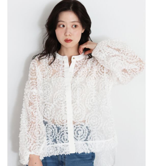  「TORRAZZO DONNA別注フラワーレースブラウス」|シャツ・ブラウス|