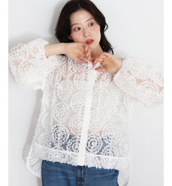  「TORRAZZO DONNA別注フラワーレースブラウス」|シャツ・ブラウス|