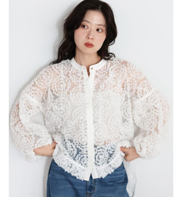  「TORRAZZO DONNA別注フラワーレースブラウス」|シャツ・ブラウス|