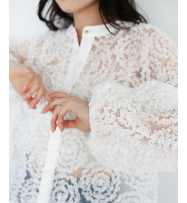  「TORRAZZO DONNA別注フラワーレースブラウス」|シャツ・ブラウス|