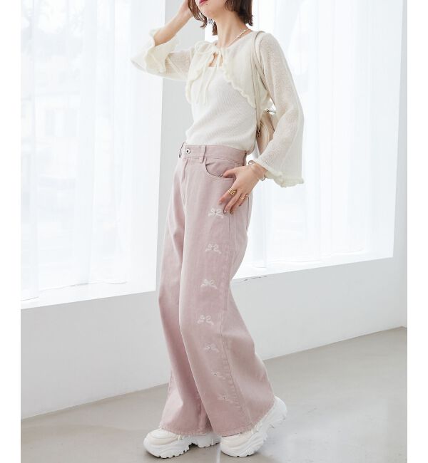  「デコルテオープンメッシュニット」|ニット・セーター|