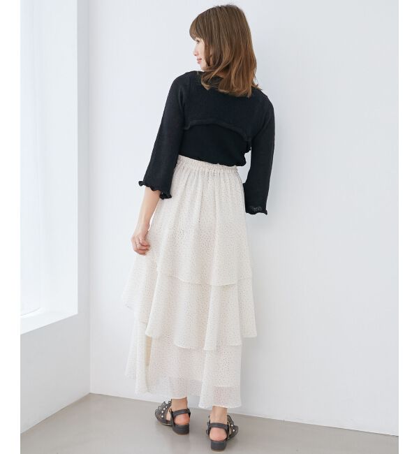  「デコルテオープンメッシュニット」|ニット・セーター|