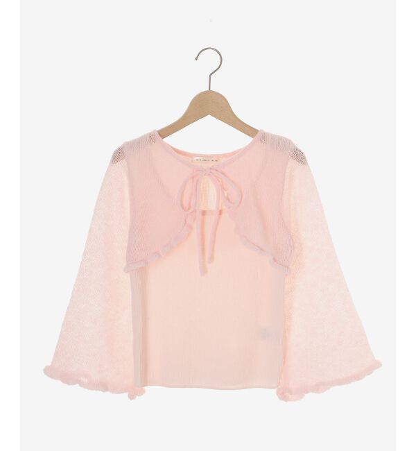  「デコルテオープンメッシュニット」|ニット・セーター|