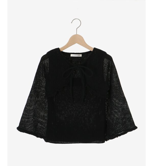  「デコルテオープンメッシュニット」|ニット・セーター|