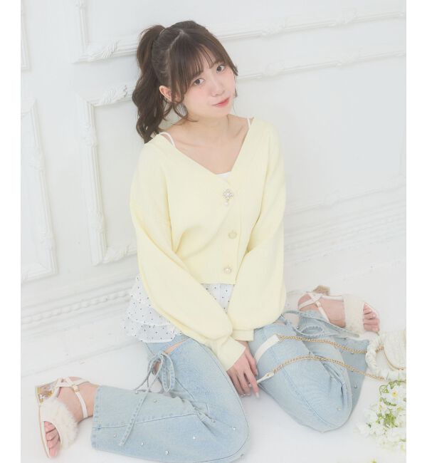  「クローバーボタンUVカットカーデ」|カーディガン|