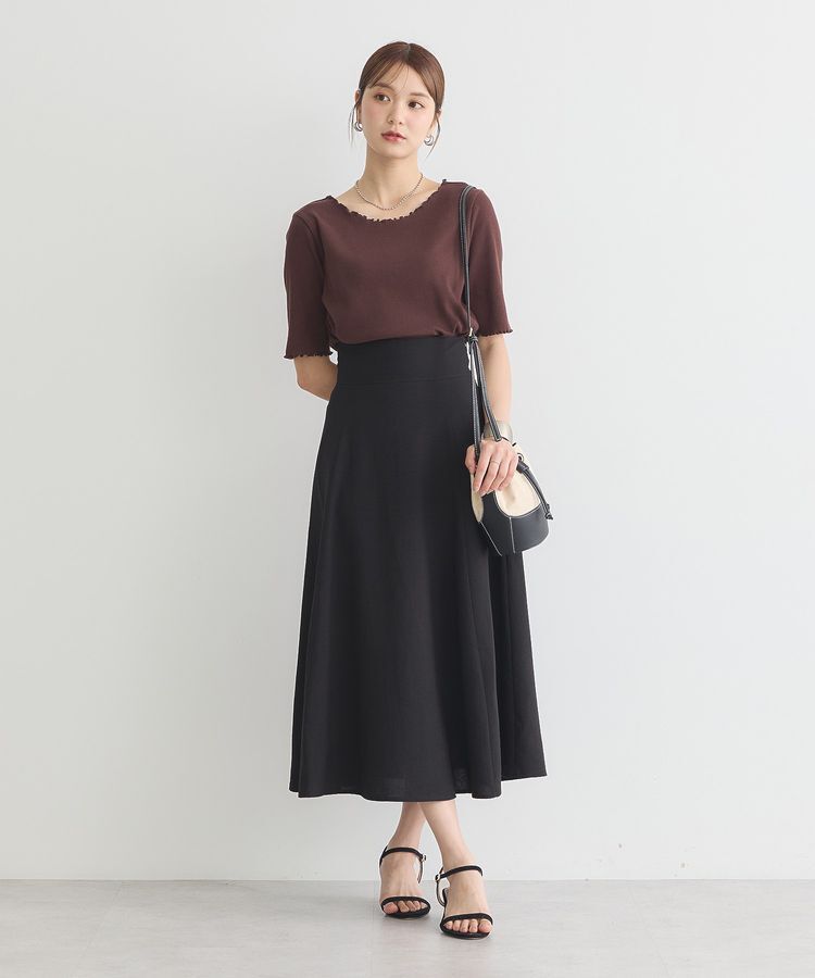 earth music&ecology「バックレースアップスカート」|フレア|