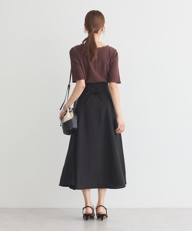 earth music&ecology「バックレースアップスカート」|フレア|