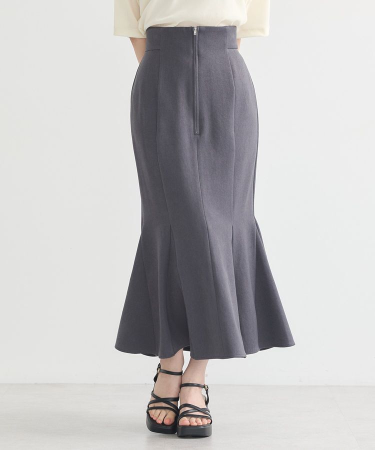 earth music&ecology「フロントジップマーメイドスカート」|タイト|