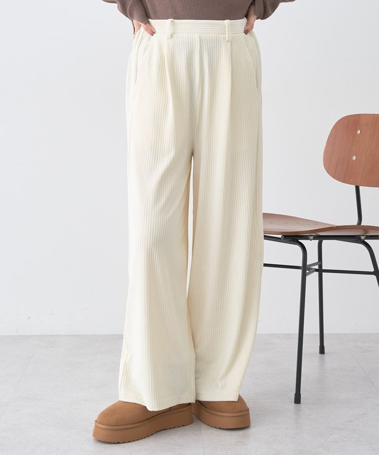 earth music&ecology「コーデュロイタックパンツ」|その他|Ivory