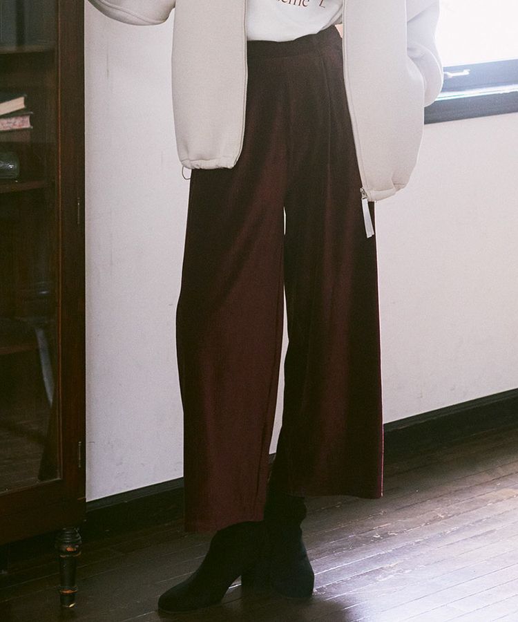 earth music&ecology「コーデュロイタックパンツ」|その他|Bordeaux