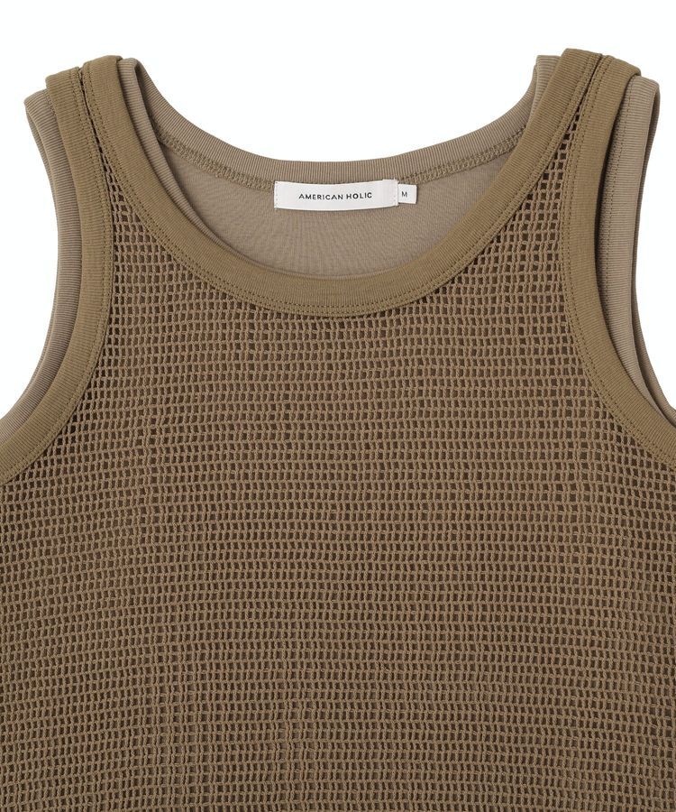AMERICAN HOLIC「【2点セット】メッシュレイヤードタンクトップ」|キャミソール|
