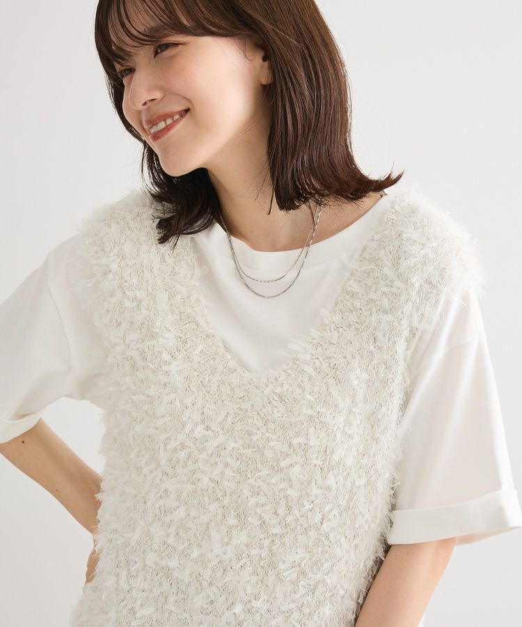 Green Parks「フェザーヤーンニットベスト」|ベスト・ジレ|