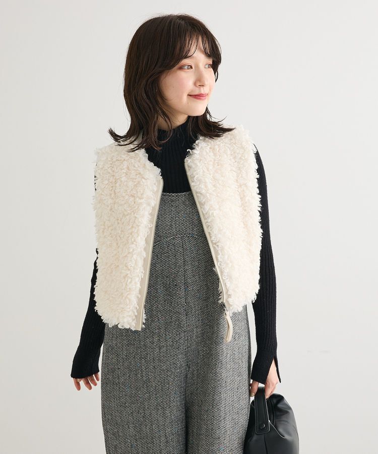 Green Parks「■ESCAR フラッフィーベスト」|ベスト・ジレ|Ivory