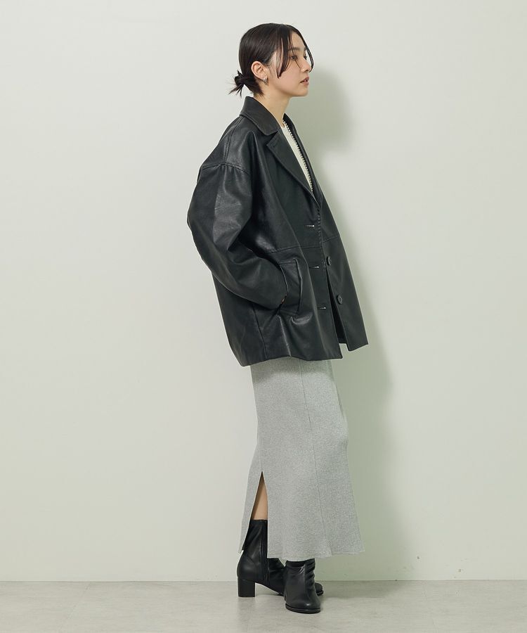 Green Parks「フェイクレザージャケット」|テーラードジャケット|