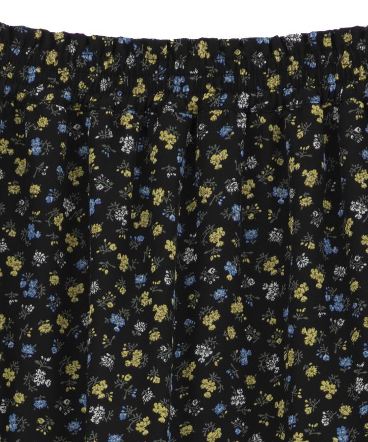 Green Parks「レースドッキング花柄ティアードスカート」|フレア|