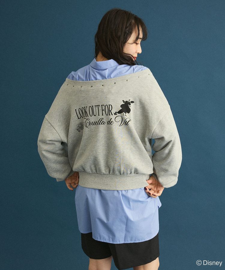 Green Parks「101匹わんちゃん/クルエラオフショルスウェット」|スウェット・ジャージ|Gray Mixture