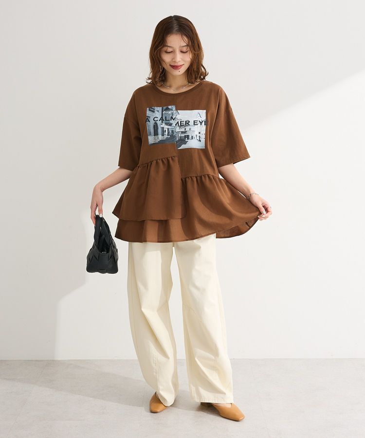 Green Parks「ウエストタックコクーンデニムパンツ」|デニム|