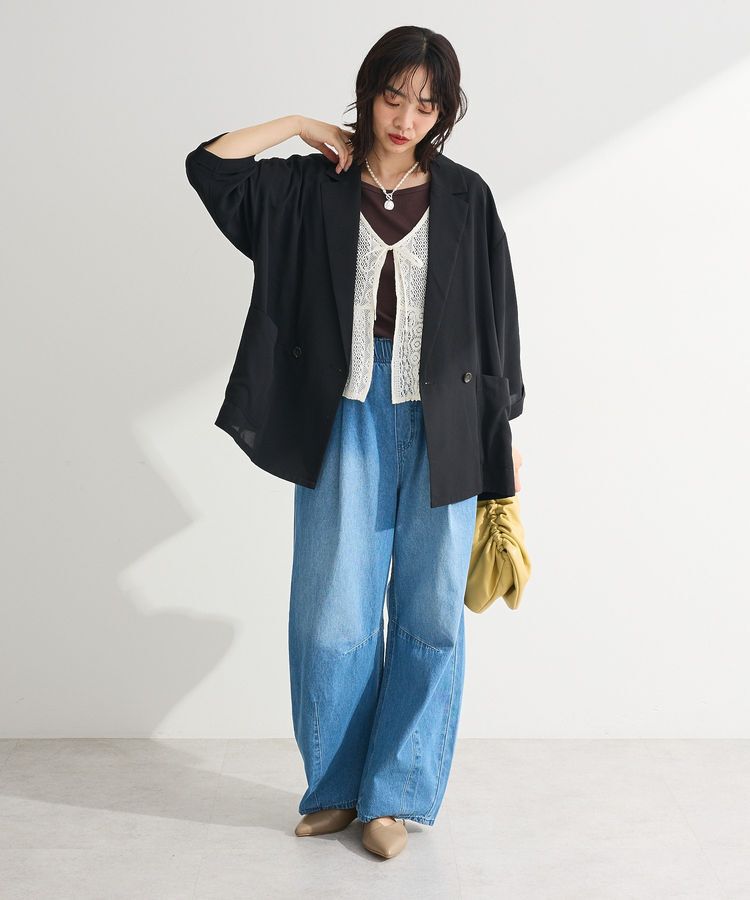 Green Parks「ウエストタックコクーンデニムパンツ」|デニム|