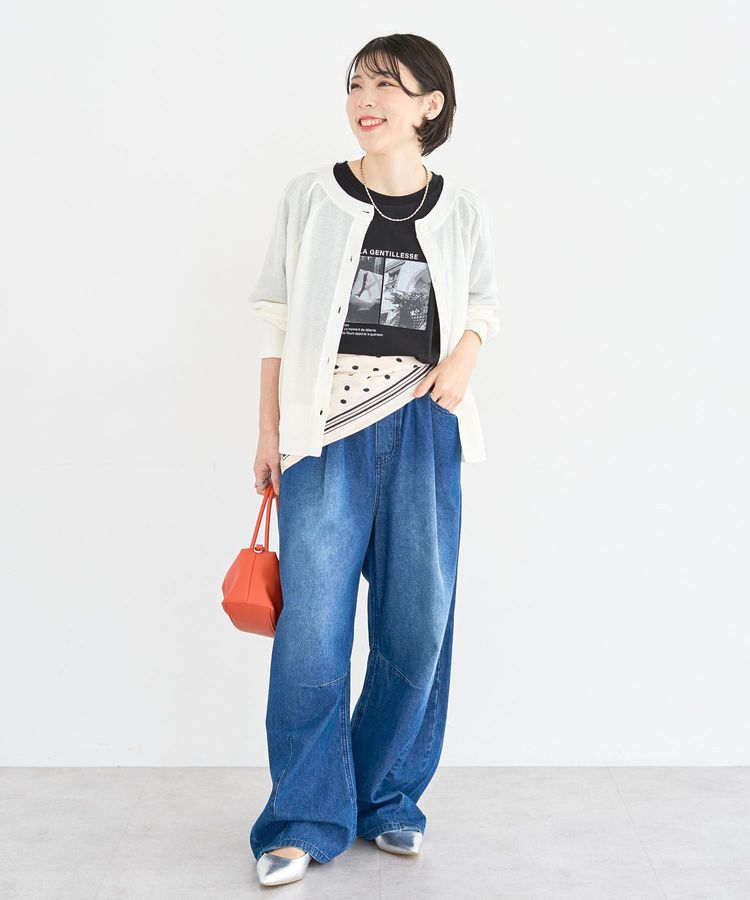 Green Parks「ウエストタックコクーンデニムパンツ」|デニム|