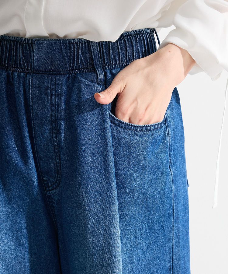 Green Parks「ウエストタックコクーンデニムパンツ」|デニム|