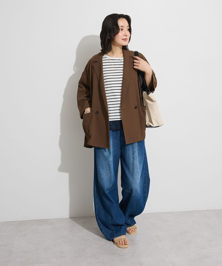 Green Parks「ウエストタックコクーンデニムパンツ」|デニム|