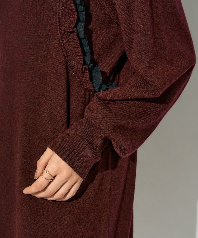 YECCA VECCA「【archive】ラッフルニットワンピース」|ワンピース|