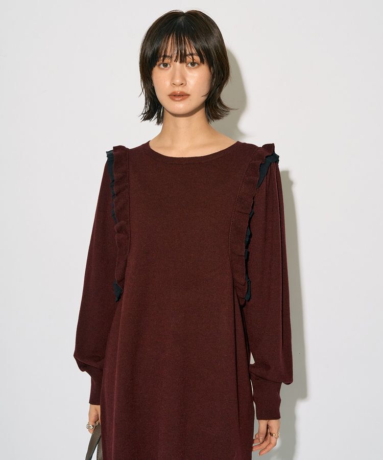 YECCA VECCA「【archive】ラッフルニットワンピース」|ワンピース|