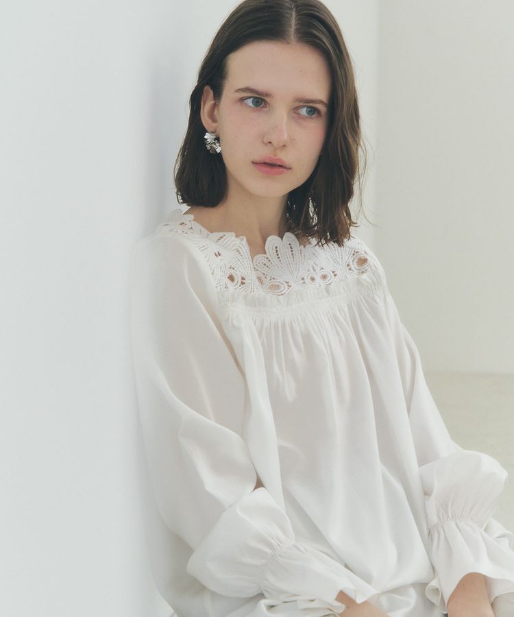 YECCA VECCA「フラワーレースブラウス」|シャツ・ブラウス|