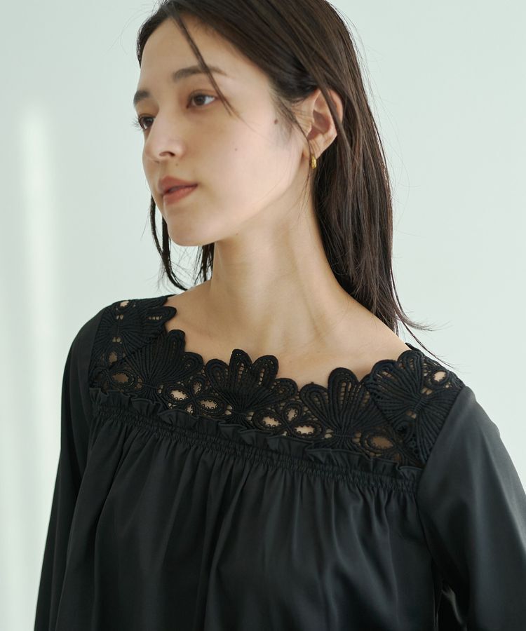 YECCA VECCA「フラワーレースブラウス」|シャツ・ブラウス|