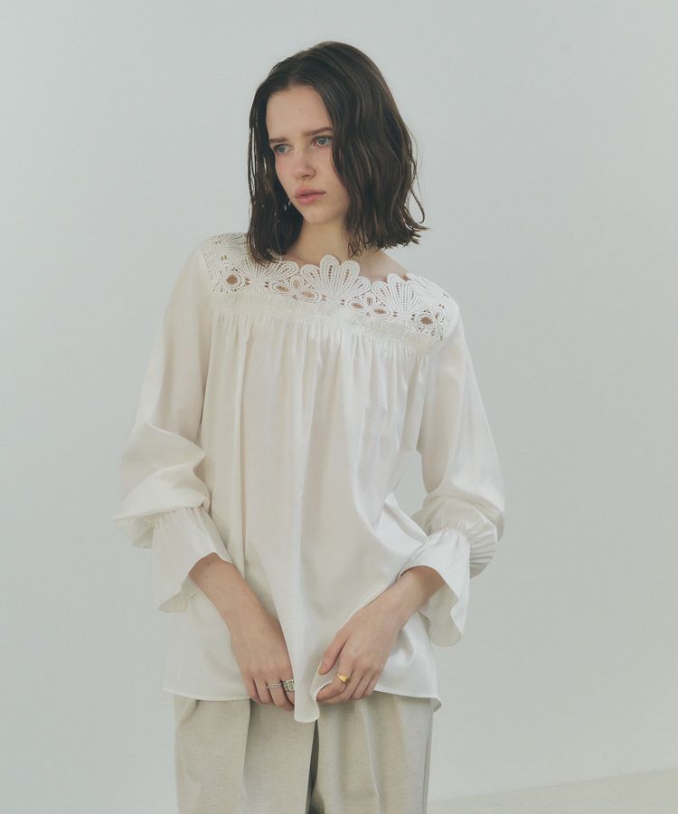 YECCA VECCA「フラワーレースブラウス」|シャツ・ブラウス|