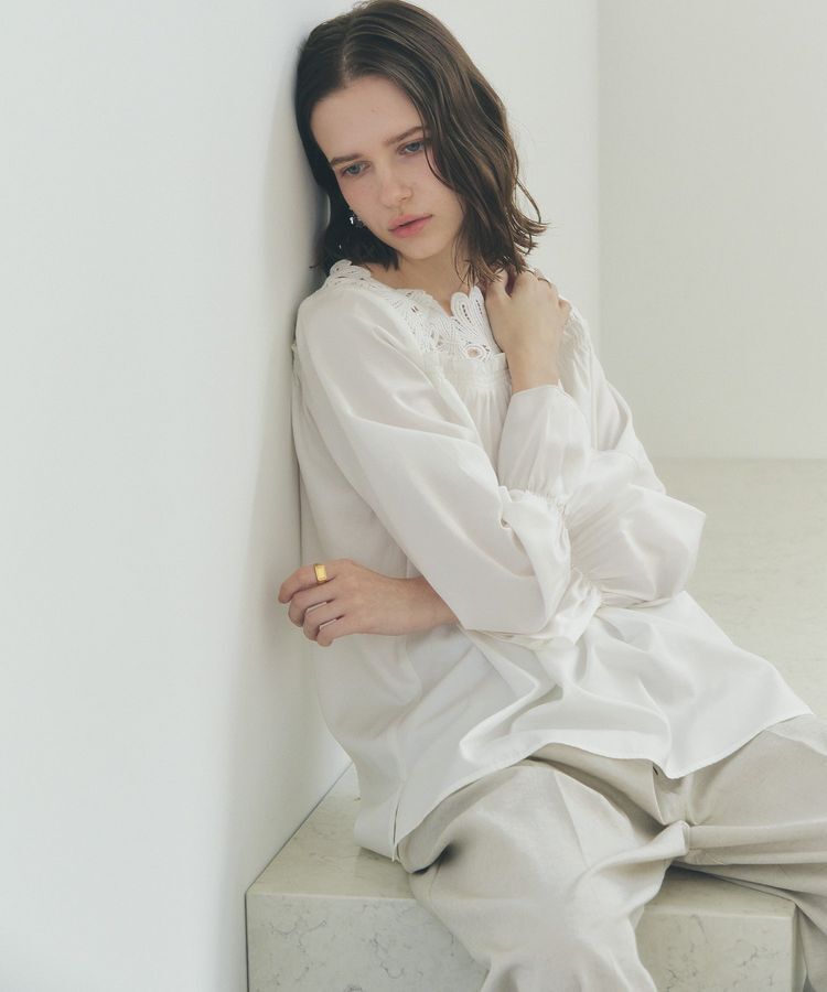 YECCA VECCA「フラワーレースブラウス」|シャツ・ブラウス|