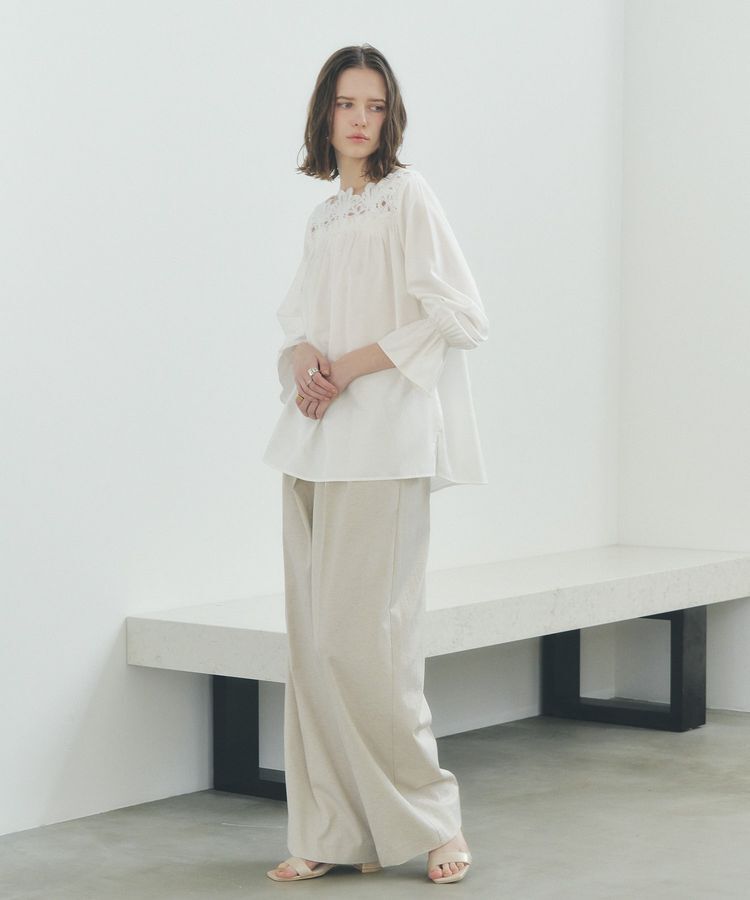 YECCA VECCA「フラワーレースブラウス」|シャツ・ブラウス|