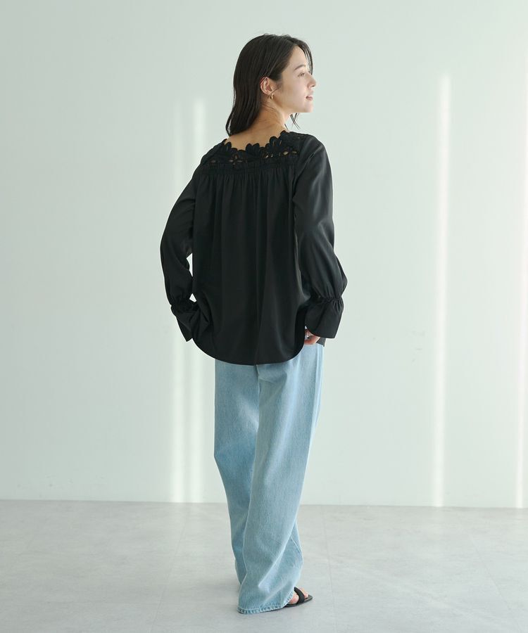 YECCA VECCA「フラワーレースブラウス」|シャツ・ブラウス|