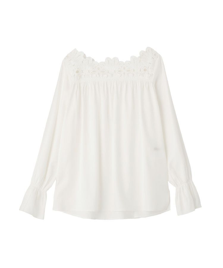 YECCA VECCA「フラワーレースブラウス」|シャツ・ブラウス|