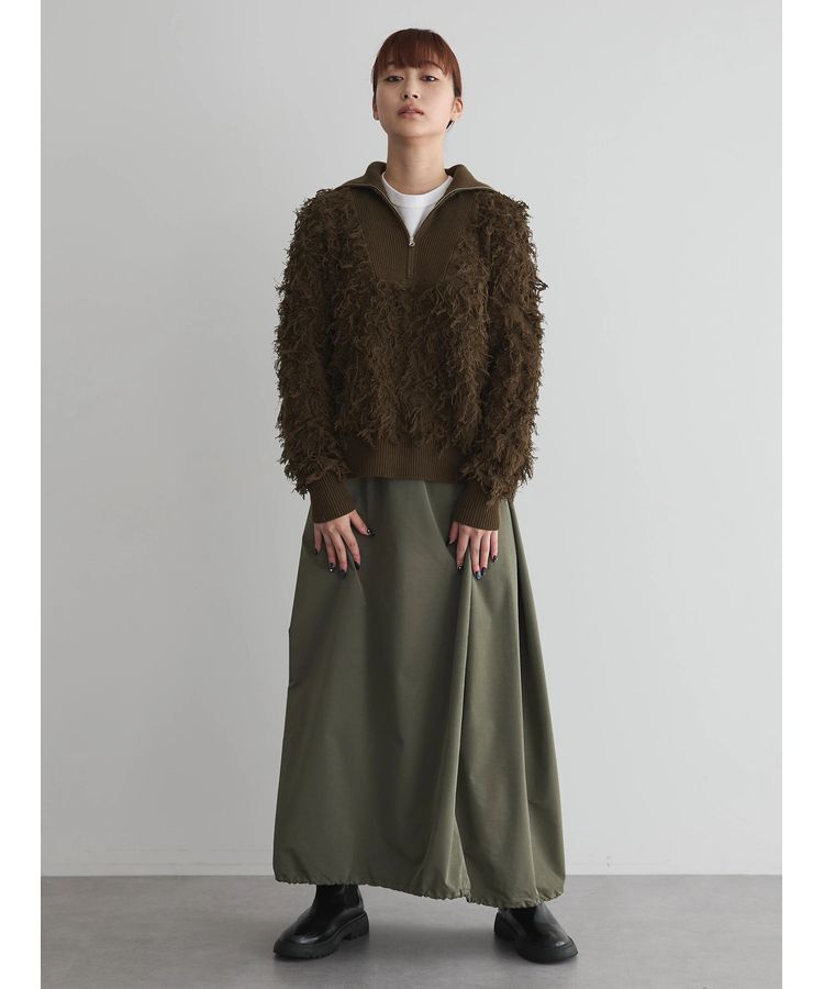 GARAGE OF GOOD CLOTHING「フリンジニットハーフジッププルオーバー」|ニット・セーター|