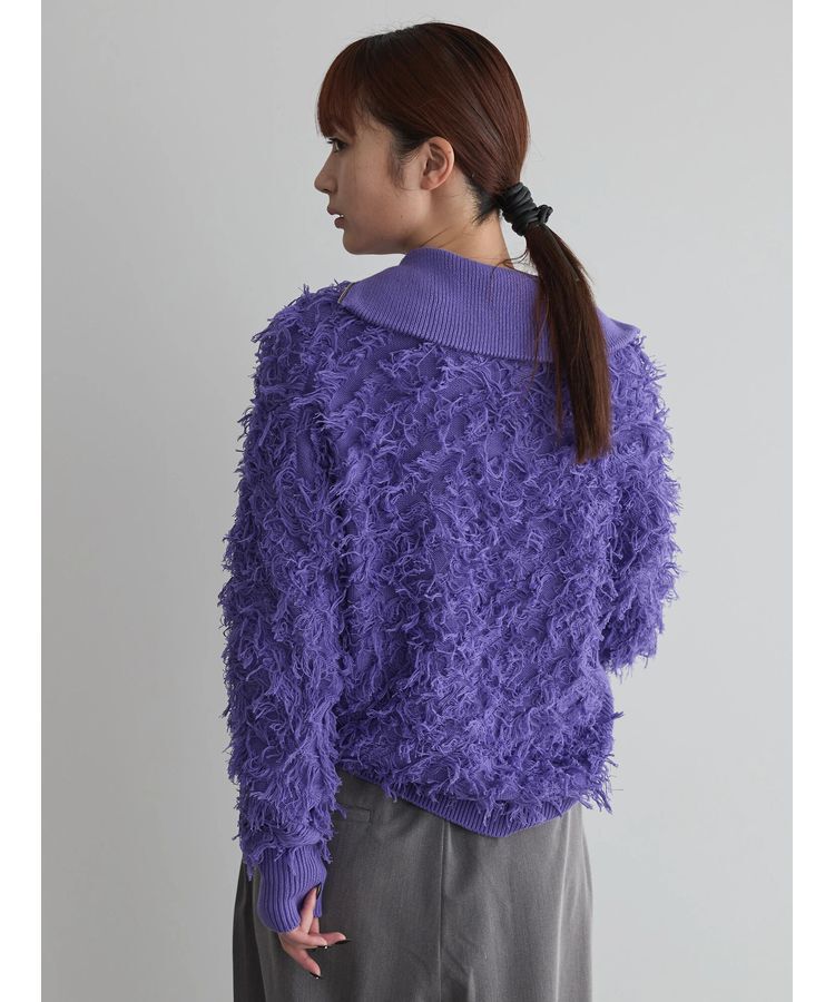 GARAGE OF GOOD CLOTHING「フリンジニットハーフジッププルオーバー」|ニット・セーター|