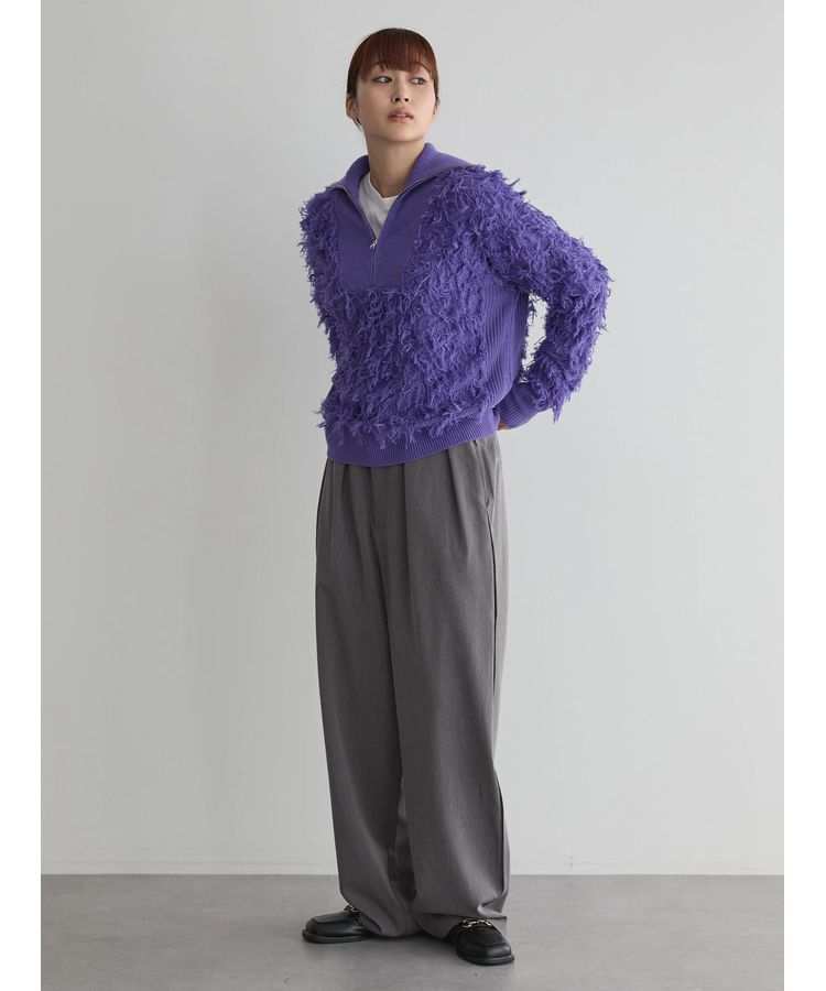 GARAGE OF GOOD CLOTHING「フリンジニットハーフジッププルオーバー」|ニット・セーター|