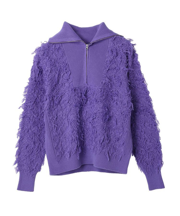 GARAGE OF GOOD CLOTHING「フリンジニットハーフジッププルオーバー」|ニット・セーター|