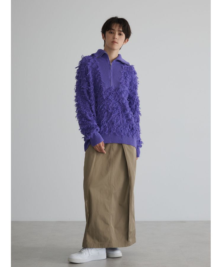 GARAGE OF GOOD CLOTHING「フリンジニットハーフジッププルオーバー」|ニット・セーター|