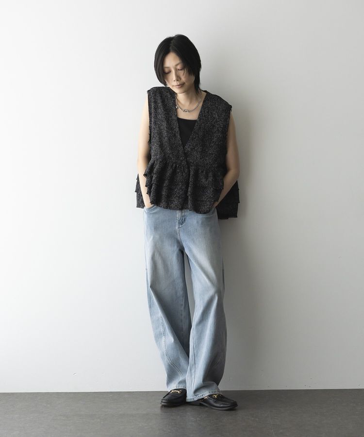 GARAGE OF GOOD CLOTHING「ツイードギャザーベスト」|ベスト・ジレ|