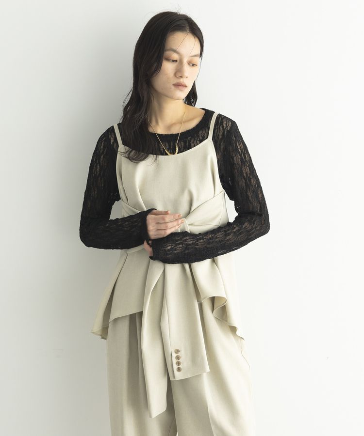 GARAGE OF GOOD CLOTHING「【日本製】無地ジャケットスリーブビスチェ」|ベスト・ジレ|